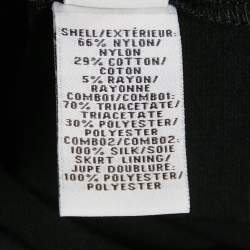 Pre Owned Diane Von Furstenberg Black Lace Trim Chiffon Lavana Dress M