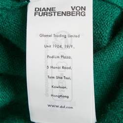 Diane Von Furstenberg Fall Green Wool Blend Astrid Dress L