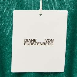 Diane Von Furstenberg Fall Green Wool Blend Astrid Dress L