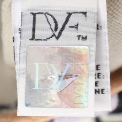 Pre Owned Diane Von Furstenberg Multicolor Printed Canvas Adella Midi Skirt M