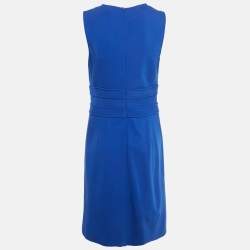 Pre Owned Diane Von Furstenberg Blue Jersey Evita Dress M
