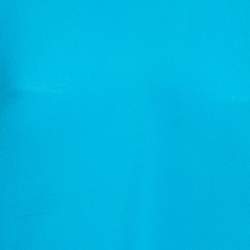 Pre Owned Diane Von Furstenberg Blue Silk Nancy Blouse S