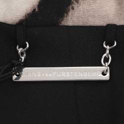 Pre Owned Diane Von Furstenberg Brown/Beige Leopard Print Wool Coat M