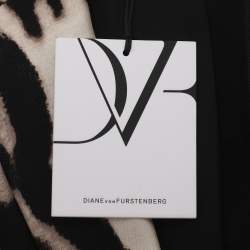 Pre Owned Diane Von Furstenberg Brown/Beige Leopard Print Wool Coat M