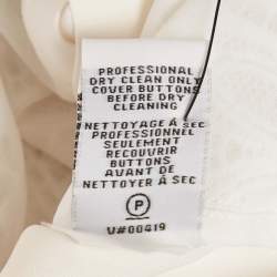 Pre Owned توب ديان فون فرستنبرغ "لاكِن" بدون أكمام من الحرير والدانتيل العاجي مقاس متوسط (ميديم)