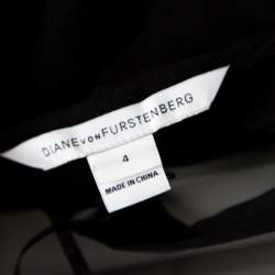Pre Owned Diane von Furstenberg Black Silk Sleeveless Lilita Top S