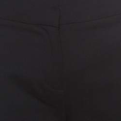Pre Owned Diane Von Furstenberg Black Wool Cigarette Pants S