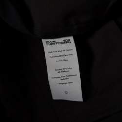 Pre Owned Diane Von Furstenberg Black Wool Cigarette Pants M