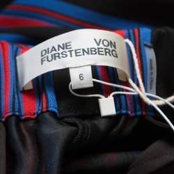 Diane Von Furstenberg Multicolor Striped Elasticized Waist Soft Trousers M
