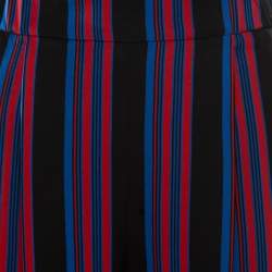 Diane Von Furstenberg Multicolor Striped Elasticized Waist Soft Trousers M