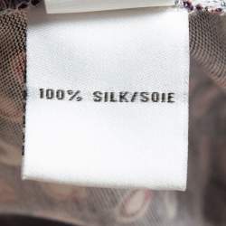 Pre Owned Diane Von Furstenberg Navy Blue Pirouette Dot Print Silk Jersey Cybil Wrap Dress M