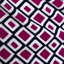 Pre Owned Diane von Furstenberg Pink Geometric Print New Julian Two Mini Wrap Dress XL