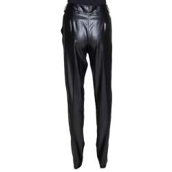 Pre Owned Diane von Furstenberg Black Naples New Lacquer Trousers M