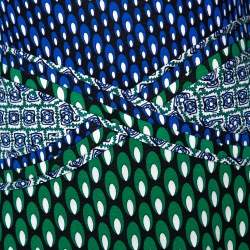 Pre Owned Diane Von Furstenberg Multicolor Printed Silk Jersey Evita Dress M