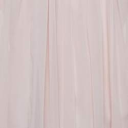 Pre Owned Diane Von Furstenberg Pale Pink Silk Fleurette Dress S
