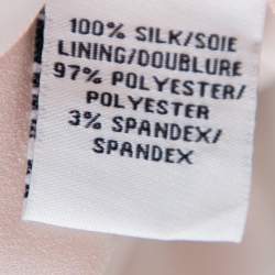 Pre Owned Diane Von Furstenberg Pale Pink Silk Fleurette Dress S