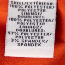 Pre Owned Diane von Furstenberg Orange Lace Flounce Tiana Sleeveless Dress M