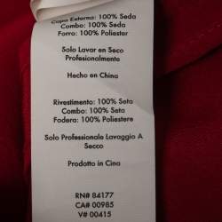 Pre Owned Diane Von Furstenberg Red Silk Wrap Effect Long Dress L