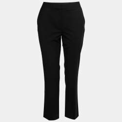 Diane Von Furstenberg Black Wool Tailored Trousers M