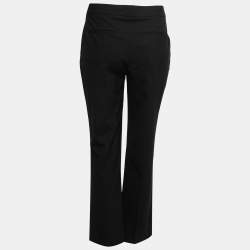 Diane Von Furstenberg Black Wool Tailored Trousers M