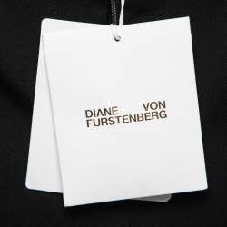 Diane Von Furstenberg Black Wool Tailored Trousers M