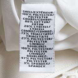 Pre Owned Diane Von Furstenberg White Guipure Lace Midi Skirt L