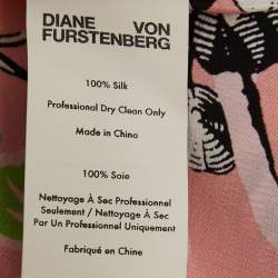 Pre Owned Diane Von Furstenberg Multicolor Floral Printed Silk Sleeveless Maxi Dress L