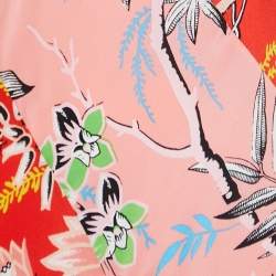 Pre Owned Diane Von Furstenberg Multicolor Floral Printed Silk Sleeveless Maxi Dress L