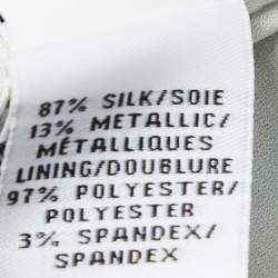 Pre Owned Diane Von Furstenberg Grey/blue Leopard Rain Spots Printed Silk Delancey Short Wrap Dress L