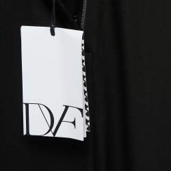 Pre Owned Diane Von Furstenberg Black Silk Wide Leg Pants S