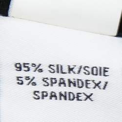 Pre Owned Diane Von Furstenberg Black Silk Wide Leg Pants S