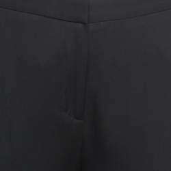 Pre Owned Diane Von Furstenberg Black Silk Wide Leg Pants S