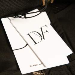 Pre Owned Diane Von Furstenberg Gold Lame Mini Shorts M