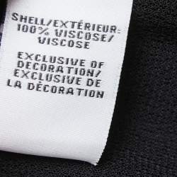 Pre Owned Diane Von Furstenberg Black Jersey Cybil Wrap Dress L