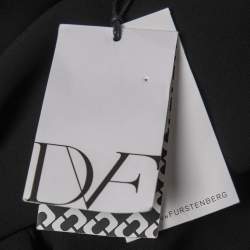 Diane Von Furstenberg Black Crepe Wrap Jumpsuit XS