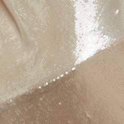 Pre Owned Diane Von Furstenberg Off-White/Orange Sequined One Shoulder Dress M