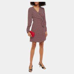 Pre Owned Diane Von Furstenberg Viscose Mini Dress L