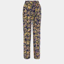 Diane Von Furstenberg Multicolor Printed Silk Wide Leg Pants XXL (US 12)