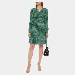 Pre Owned Diane Von Furstenberg Viscose Mini Dress M