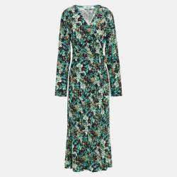 Pre Owned Diane Von Furstenberg Viscose Midi Dress M