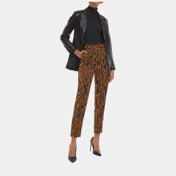 Pre Owned Diane Von Furstenberg Polyester Skinny Leg Pants 12