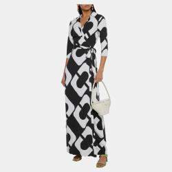 Pre Owned Diane Von Furstenberg Silk Maxi Dress L