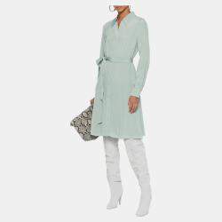 Pre Owned Diane Von Furstenberg Silk Knee Length Dress M