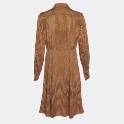 Pre Owned Diane Von Furstenberg Silk Knee Length Dress M