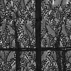 Pre Owned Diane Von Furstenberg Black Lace Tailored Overlay Midi Dress M