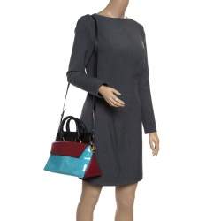 Diane Von Furstenberg Multicolor Leather Small Front Flap Satchel 