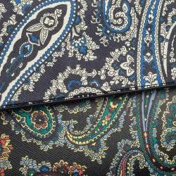 Pre Owned Diane Von Furstenberg Multicolor Paisley Print Leather Flap Clutch