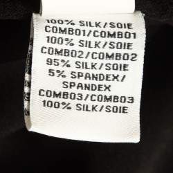 Pre Owned Diane Von Furstenberg Black Printed Silk Becky Top S