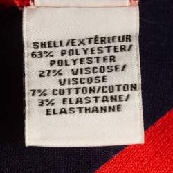 Pre Owned Diane Von Furstenberg Pink/Orange Crepe Wrap Mini Dress S