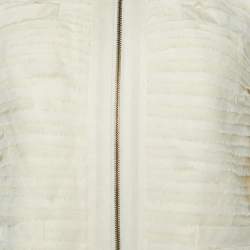 Diane Von Furstenberg Beige Silk Roccoco Armour Jacket S